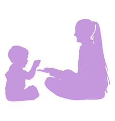 Mother And Son Silhouette