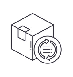 Order Fulfillment Icon Linear Isolated