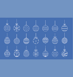 Pack Of Golden Christmas Bauble Ornaments Design