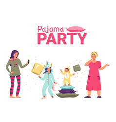 Pyjama Party With Kids Mom And Grandmother