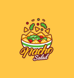 Taco Nacho Mexican Salad Bowl Logo Icon Symbol