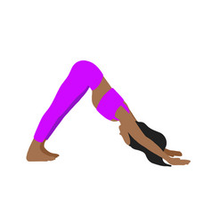 African American Longhair Woman Yoga Pose