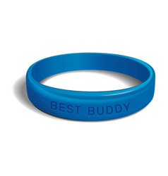 Best Buddy Blue Plastic Wristband