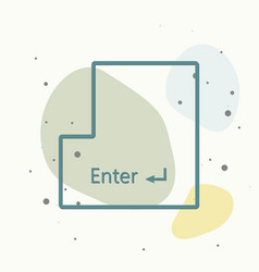 Enter Button Icon On Multicolored Background