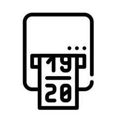 Label Printer Device Line Icon