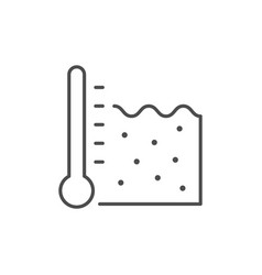 Water Temperature Line Outline Icon