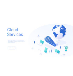 Cloud Technology Isometric Concept