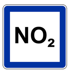 Nitrogen Dioxide And Road Sign