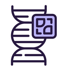 Qr Dna Gene Icon Outline Editing Lab