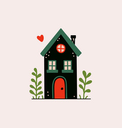 Cartoon Tiny Forest House Cute Cottage