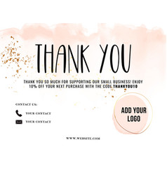 Thank You Card Greeting Customer Service Template