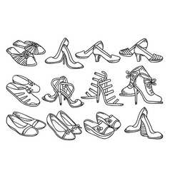 Womens Shoe Doodle Design Collection