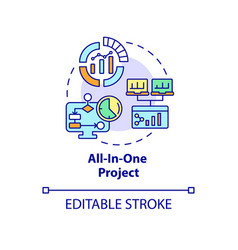 All-in-one Project Concept Icon