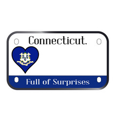 Connecticut State Motorcycle License Plate