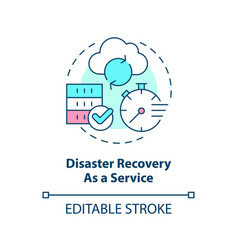 Disaster Recovery As A Service Concept Icon