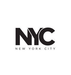 Nyc New York City Usa Typography Slogan Design