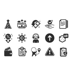 Cashback Rfp And Christmas Tree Icons Set