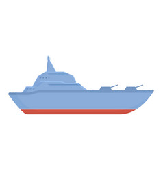 Military Vessel Icon Cartoon Navy Ship