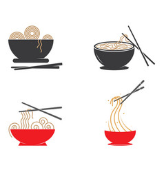 Noodle Bowl Logo Template Chinese Food Design