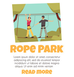 Rope Park Advertising Banner Or Poster Mockup