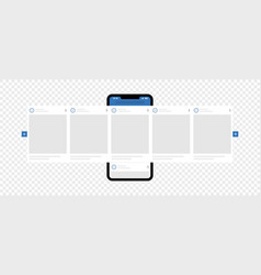 Smartphone With Carousel Post Mockup Template