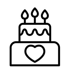 Wedding Cake Line Icon