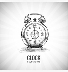 Hand Draw Alarm Clock Time Concept Sketch Design