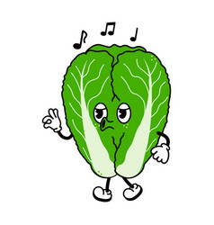 Cute Funny Chinese Cabbage Walking Singing