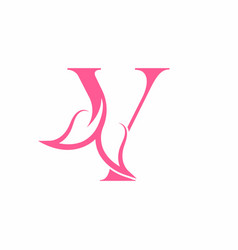 Flower Beautiful Beauty Logo Letter Y