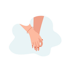 Man And Woman Holding Hands Flat