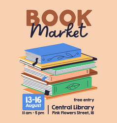 Book Market Literature Fair Flyer Design Library