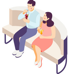 Couple Drinking Cocktails Composition