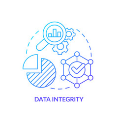 Data Integrity Blue Gradient Concept Icon