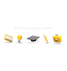 Student Supplies Set Of Isometric