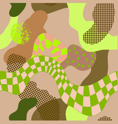 Abstract Checkerboard Pattern Spots Shapes