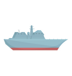 Sea Warship Icon Cartoon Ship Military