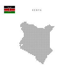 Square Dots Pattern Map Kenya Kenyan Dotted