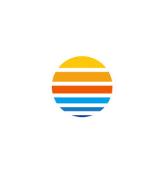 Sunset Gradient Geometric Symbol Simple Logo