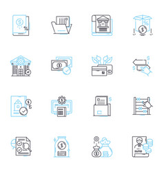 Tax Preparation Linear Icons Set Deductions