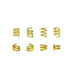 3d Golden Spiral Set Luxury Confetti Decoration