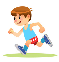 Boy Running Marathon Runner Or A Running