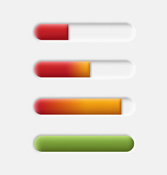 3d Neumorphism Progress Bar With Gradient From Red