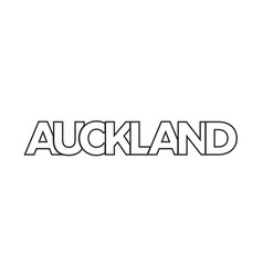 Auckland In The New Zealand Emblem Design