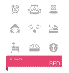 Black bed icons set Royalty Free Vector Image - VectorStock