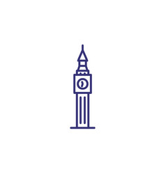 Big Ben Tower Line Icon