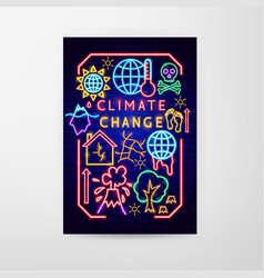 Climate Change Neon Flyer