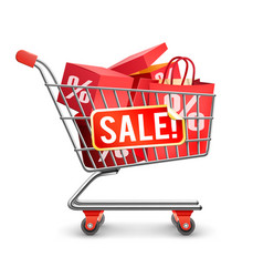 Sale Full Shopping Cart Red Pictogram Sale Full