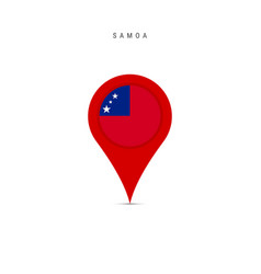 Teardrop Map Marker With Flag Of Samoa Flat