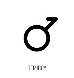 Demiboy Sign Black Icon