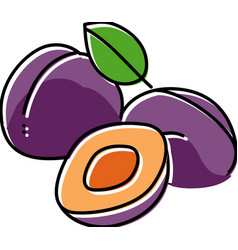 Plum Purple Slice Bunch Color Icon